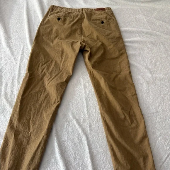 Plaid + Plain Khaki Slim fit Stretch Flat Chino  Pants 30x28 - Picture 5 of 7